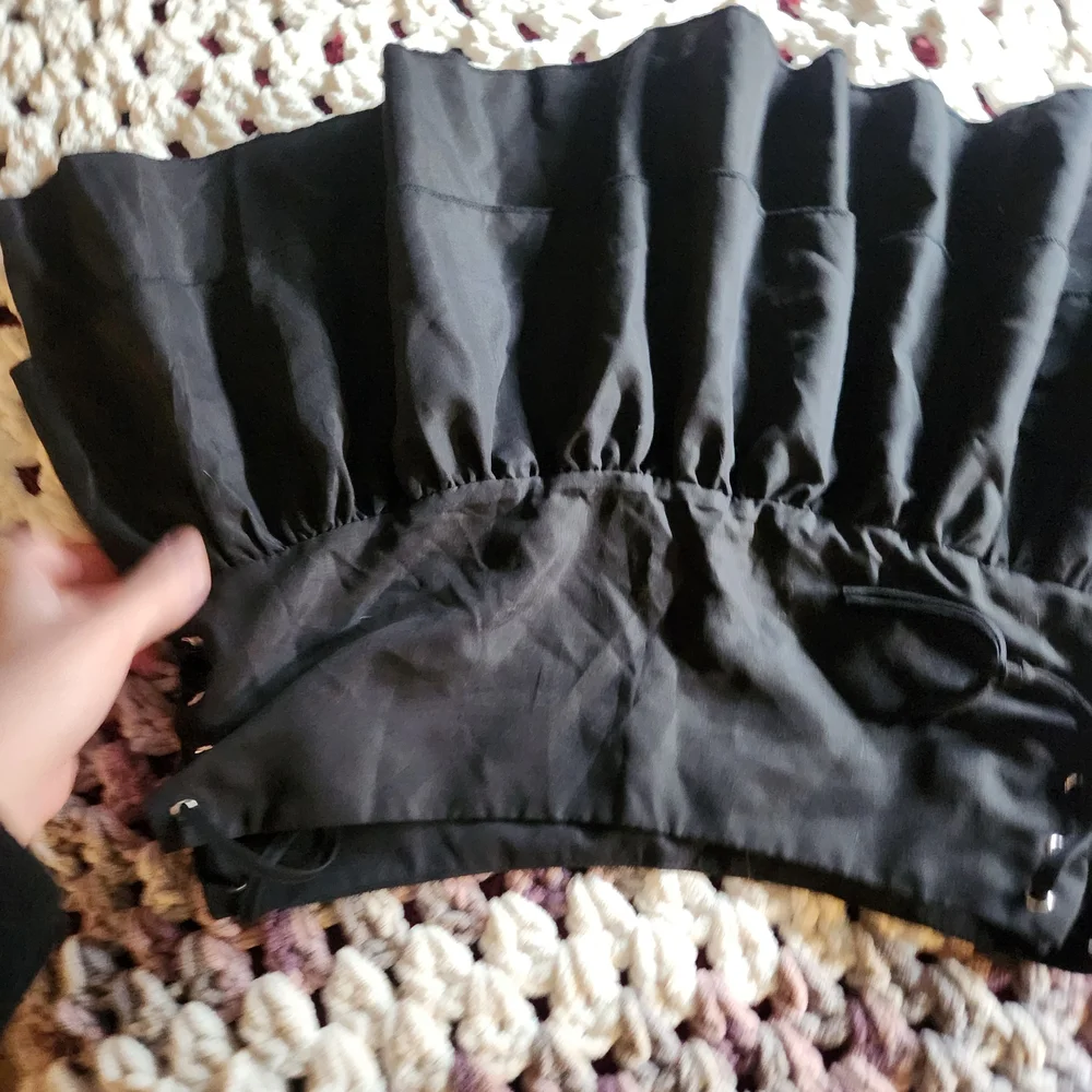 Midnight Hour Black Skater Skirt with Red Lace Up Design - Picture 8 of 8